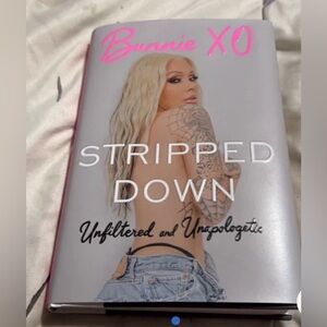Stripped Down — Pink & White Hardcover Book